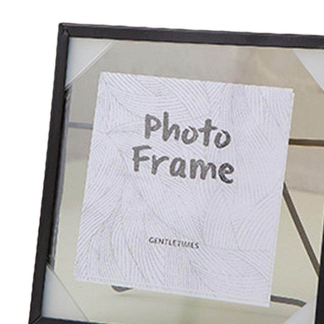 tredstone Creative Nordic Metal Glass Photo Frame Crafts Home Desktop Bedroom Decors S Black