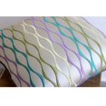 thumbnail image 3 of Multi Color Shams, Multicolor Embroidered Pillow Sham, 24x24 inch (60x60 cm) Pillow Sham, Square Jacquard Pillow Sham, Pillow Shams, Modern, Striped Pattern - Multicolor Waves, 3 of 4