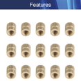 thumbnail image 3 of Wekity M3x6mm Female Thread Knurled Nuts,Hx5mm OD Brass Threaded Insert Embedment Nuts Hydraulic Welded Joint Injection Molding Assortment Kit for 3D Printing Injection Molding 40PCS-0621, 3 of 4