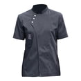 thumbnail image 1 of Milaget Veste de Chef, Manches Courtes Classique en Coton Doux Respirant Manteau de Chef pour Gris G, 1 of 8