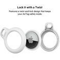 thumbnail image 2 of AirTag Case with Key Ring, Secure Holder Protective Cover for Air Tag with Scratch Resistance Accessory - White, 2 of 5