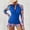 Blue, variant on LSLJS Women Two Piece Rash Guard Long Sleeve Swimsuits UV Swim Shirt Bathing Suit with Boyshort Bottom