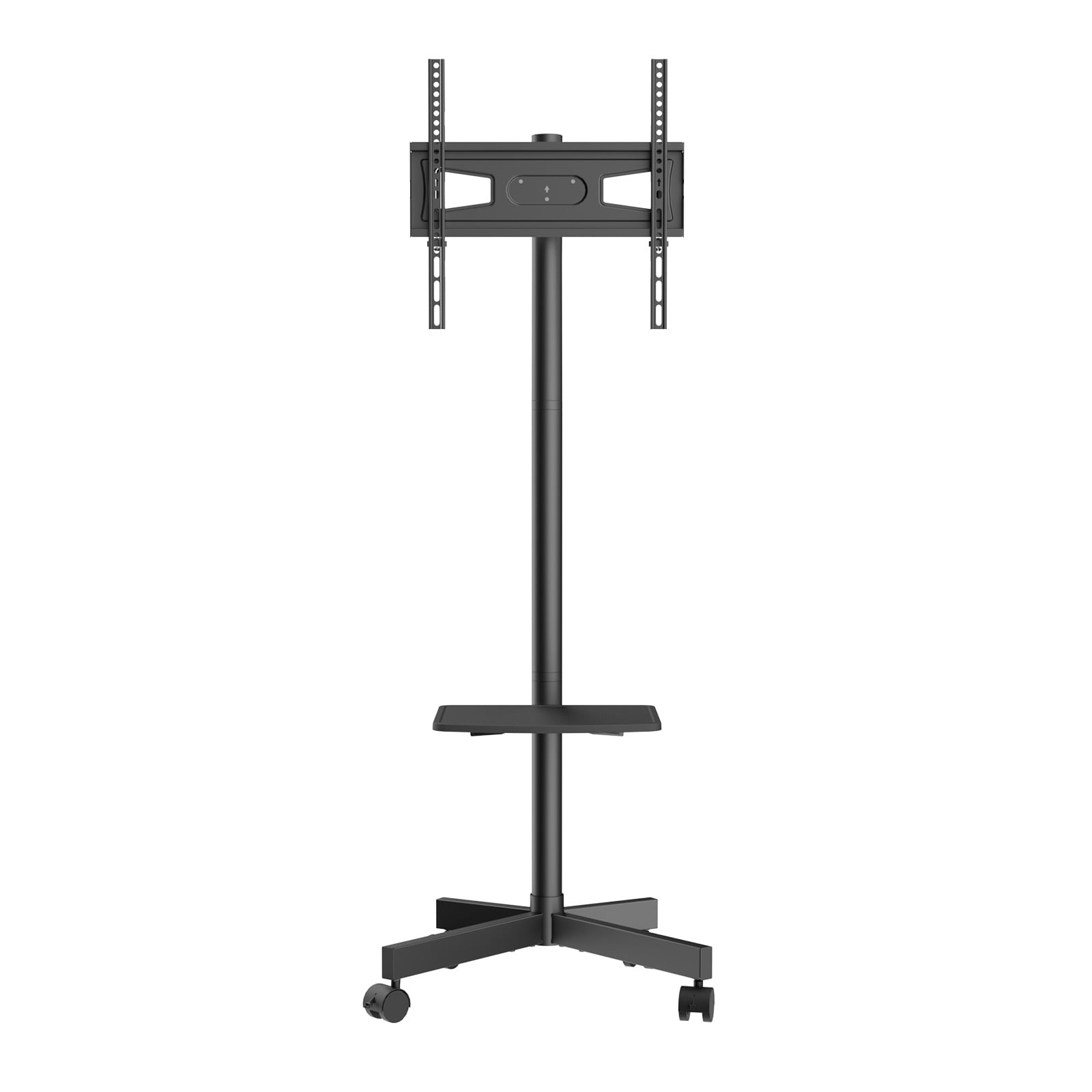 KFFKFF TV Stand Mount, Adjustable Stand for 23-60" TVs, Portable with Wheels, Includes Device Tray, Ideal for Home & Office Use