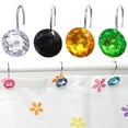 thumbnail image 3 of 12Pcs/Set Curtain Hooks Decorative Easy to Operate Stainless Steel Waterproof Rhinestone Curtain Hanger Household Supplies, 3 of 10