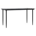 thumbnail image 2 of vidaXL 5 Piece Garden Dining Set Black Steel and Textilene, 2 of 5