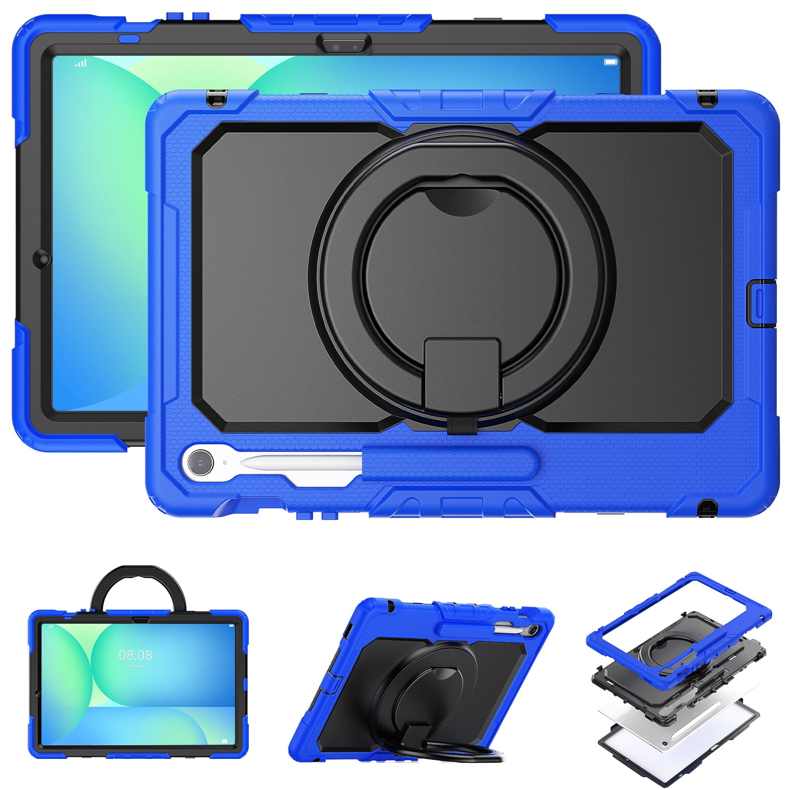 for Samsung Galaxy Tab S10 FE Plus Case 13.1 inch, 360 Rotating