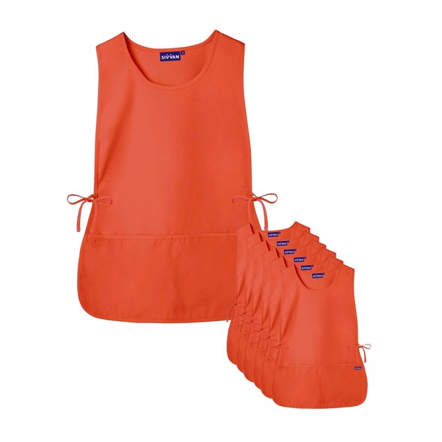 "Sivvan Unisex Cobbler Apron (6 Pack) - Adjustable Waist Ties, 2 Deep front pockets"