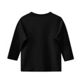 thumbnail image 4 of Plebaso Garçons Filles T-Shirts à Manches 3/4 Col Rond Blouse T-Shirt Basique Hauts Décontractés Unis T-Shirts Légers, 4 of 5