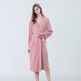 thumbnail image 1 of Peignoirs pour Femmes Peignoir en Molleton pour Femmes Doux Col Châle Peignoir Peluche Long Manteau Robe de Bain m, 1 of 4