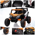 thumbnail image 1 of BeesClover 12V UTV Truck Kids Ride On Car with Remote,4WD/2WD Switchable,Electric Vehicle with 4 Spring Suspension,EVA Tires,Safety Belt,Double Open Doors,Bluetooth,Music, 1 of 7