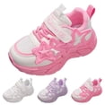 thumbnail image 4 of yocbz Girls Shoes Non-Slip Rubber Sole Sneakers Girls Sports Shoes Fashionable New Pattern Simple Cute Flat Botm Comtable Mesh Breathable Non Slip Hook Loop Seasonal Casual Shoes Purple,13.5, 4 of 6