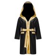 thumbnail image 1 of Yeahdor Enfants Garçons Robe de Boxe Art Martial Muay Thaï Uniforme Manches Longues Coup de Pied Boxe Robe à Capuche Ensembles Noir 16, 1 of 7