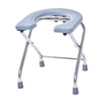 thumbnail image 4 of TISHITA Bathroom Toilet Seat Commode Stool Strong Load Capacity Comfortable Non-Slip Pad Gray 38cm High, 4 of 8