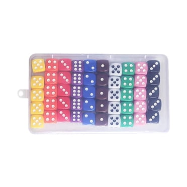 EGNMCR Cadeaux de Fête, Décorations de Fête, Fournitures pour Événements et Fêtes Jeu de dés à Six Faces avec Sac en Velours Bar KTV Fête Préfère la Classification Couleur les dés