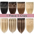thumbnail image 4 of Extensions de Cheveux Humains Remy 100 % à 3/4 Tête Complète à Clip, Lisses et Soyeuses, 4 of 6