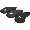 thumbnail image 4 of HSHDLDF Lot de 10 Pcs Couvre-Tête de Golf Club Fer Putter Ensemble de Protège-Tête Néoprène Noir, 4 of 7