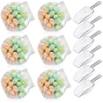 thumbnail image 1 of CHUANK 6 Pcs Plastic Candy Jar with Lid for Candy Buffet with 6 Pcs Mini Acrylic Plastic Kitchen Scoop 7.7 oz Clear Candy Container Plastic Cookie Jar for Kitchen Counter, 1 of 7