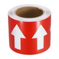 thumbnail image 1 of Unique Bargains Directional Flow Arrow Tape 4'x65', Adhesive Pipe Identification Marking Stickers, White on Red, 1 of 5