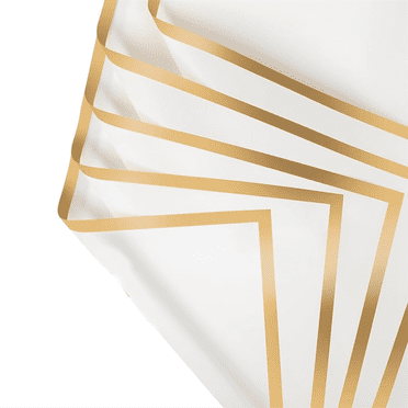 20 Sheets Flower Wrapping Paper 22.8x22.8 Inch, Waterproof Floral Bouquet Wrapping Paper Gold Edge Bouquet Supplies