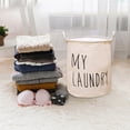 thumbnail image 3 of Large Laundry Basket With Handles Foldable Hampers For Laundry With Drawstring Dirty Clothes Hamper For Bedroom, 3 of 7