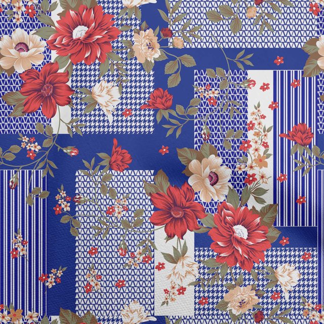 oneOone Rayon Maroon Fabric Asian Floral With Geometrical Texture Sewing Material Print Fabric By The Yard 56 Inch Wide