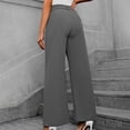 thumbnail image 4 of Timegard Work Pants for Women Casual Office Loose Pants Fall Ruched Straight Leg High Waist Trousers, 4 of 7