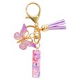 thumbnail image 2 of TopLLC Tools&Home Improvement Initial Letter Keychains For Women Tassel Purple Cute Car Keychain For Wallet Backpack Bag A chopper, 2 of 4