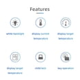 thumbnail image 3 of 4500W Smart Thermostat, High Power Energy Saving Smart Button Digital Temperature Controller Widely  Stable Reliable For  Market Hotel AC90V To 240V, 3 of 8
