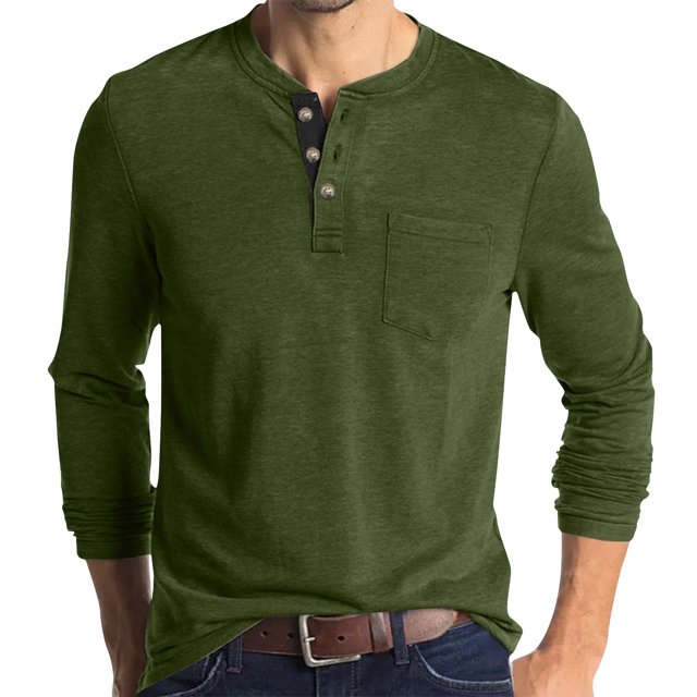 Yuyuzo Chandails en Molleton pour Hommes à Boutons Quart, Col Rond, Chandail Ample, Décontracté, Confortable, Uni