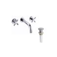 thumbnail image 1 of DROP Bath and Kitchen DR091445 Bathroom Sink Faucet Set with Round Shape in Chrome Color from Wheel series - includes Drain without overflow, 1 of 3
