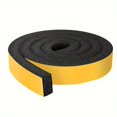 thumbnail image 3 of CNKOO Bande d'Étanchéité de Porte Noire Résistante aux Intempéries 1 Rouleau Ruban de Mousse Plastique avec Adhésif pour Bloquer les Interstices d'Isolation Imperméable pour Portes Fenêtres et Unités de Climatisation, 3 of 6