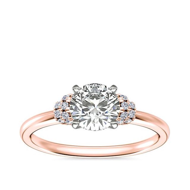0.65 T.C.W Round Shape Natural Diamond Latest Design Solitaire Wedding Ring for Ladies Solid 14K Rose Gold Size 8