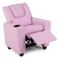 thumbnail image 1 of Costway Fauteuil Inclinable pour Enfants avec Porte-Gobelet et Poche Latérale Dossier et Repose-Pieds Réglables Rose, 1 of 10