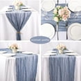 thumbnail image 4 of Cheesecloth Table Runner, 3.0 X 10ft Cheese Cloth Table Runner, Soft Romantic Boho Sheer Table Runner, Gauze Table Runner For Wedding Birthday Party Table Decoration, 4 of 8