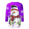 thumbnail image 5 of Jienlioq Hauts Grande Taille pour Femmes Mode T-Shirt Décontracté de Noël pour Femmes à Imprimé Col Rond Manches 3/4 Haut Blouse Rabais, 5 of 5