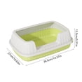 thumbnail image 3 of Btomtd Semi Enclosed High Bar Litter Box With Splashs Proof Designs Provides Ample Space For Cats Includes Shovel For Kittens, Green, 3 of 6