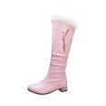 thumbnail image 2 of EGNMCR Bottes Hauteur Genou Bottes pour Femmes Grande Taille avec Bout Rond Imprimé en Relief Cuissardes, 2 of 9