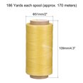 thumbnail image 2 of Unique Bargains 186 Yards 210D/1mm Leather Sewing Thread Polyester Waxed Cord, Yellow, 2 of 5