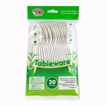 Verka Greenline Cuillères compostables, 20 pièces