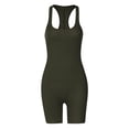 thumbnail image 3 of Timegard Bodysuit for Women Square Neck Ribbed Comfy Slim Short Rompers Workout Gym Jumpsuit Casual, 3 of 6