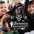 thumbnail image 1 of Pumpkin Vampire Door Sign Hanging Halloween Hanging Door Sign for Holiday Parties Gate Decor, 1 of 4