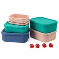 thumbnail image 4 of Boîte à Lunch Étanche de Qualité Alimentaire Grande Capacité Micro-Ondes Sûr Résistant à la Température Rangement Portable Boîte Bento en Silicone avec Couvercle Fournitures Scolaires, 4 of 8