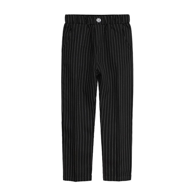 QIPOPIQ Clearance Boys School Uniform Stripe Adjustable Waist Relaxed Fit Pants, Sizes