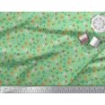 thumbnail image 2 of Soimoi Poly Georgette Fabric Tree,Crab & Fish Ocean Printed Fabric 1 Yard 42 Inch Wide, 2 of 3