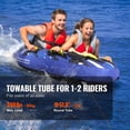 thumbnail image 3 of VEVOR Tube Remorquable pour la Navigation, Tubes et Remorques Gonflables pour 1 à 2 Utilisateurs, 340 Lb, Tube Rond de 51,8 Pouces pour Sports Nautiques, 3 of 9
