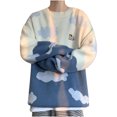 thumbnail image 4 of EGNMCR Pull Col Rond pour Hommes, Pull Unisexe Couple Mode Vache Manches Longues Pull Tricoté, 4 of 7
