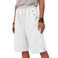 thumbnail image 1 of Innerwin Women's High Waisted Mini Beach Shorts, White, Size L, 1 of 2