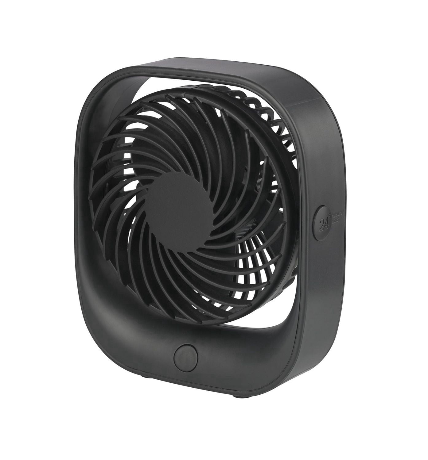Ventilateur de table portatif USB rechargeable personnel de Mainstays en noir