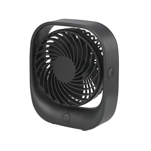 Mainstays Personal Rechargeable USB Portable Tabletop Fan in Black