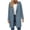 Blue, variant on Pisexur Fall Coats with Hood Long Single Breasted Jackets for Women Warm Wool Pea Coat for Women Fashion Solid Color Winter Trench Coat with Pocket S-2XL Black